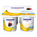 Danone banánízű és erdei gyümölcsízű élőflórás zsírszegény joghurt 4 x 125 g