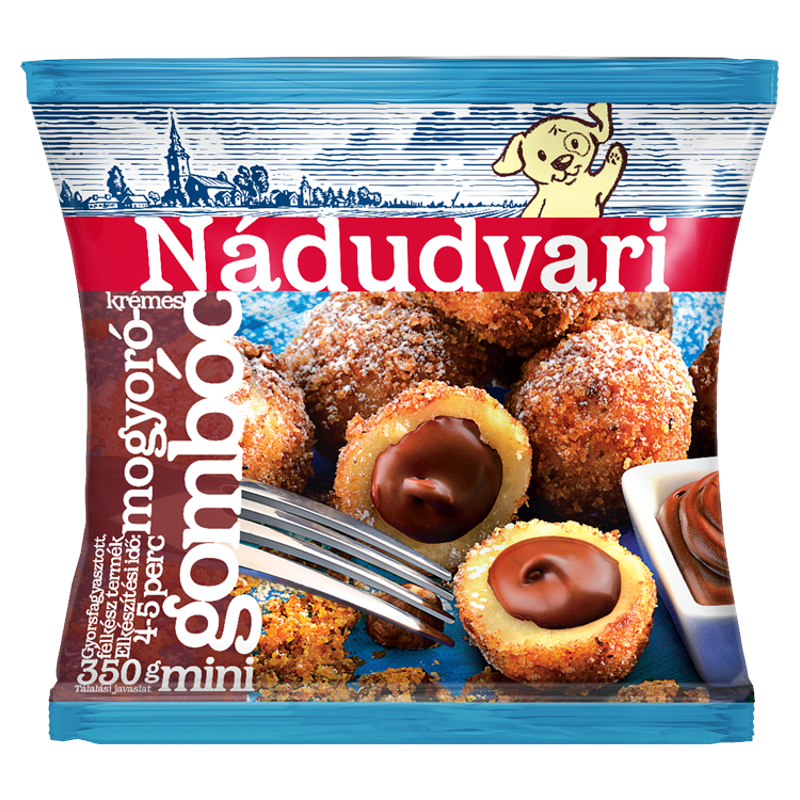 Nádudvari fagyasztott mini mogyorókrémes gombóc 350 g