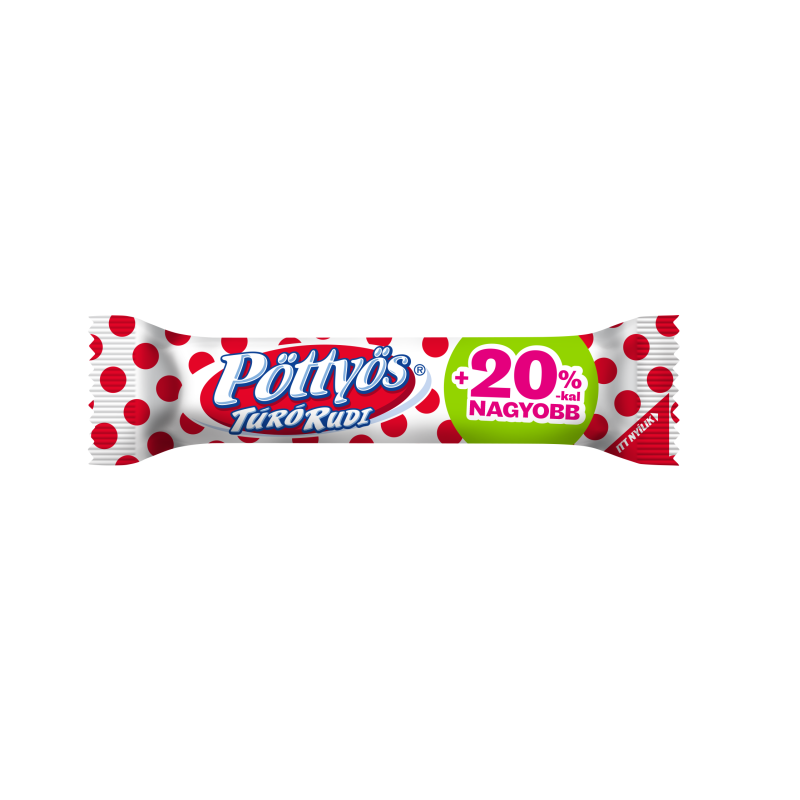 Pöttyös Túró Rudi 30 g +20% natúr, étbevonóval