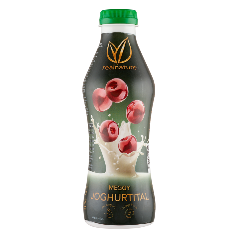 Real Nature meggyes joghurtital 750 g zsírszegény