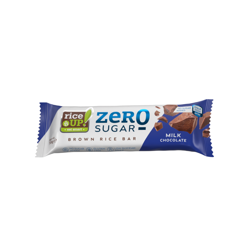 Rice Up Zero rizsszelet tejcsokoládéval 18 g gluténmentes hozzáadott cukor nélkül