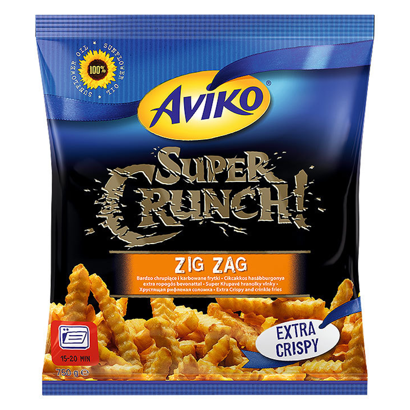 Aviko Super Crunch cikcakkos hasábburgonya 750 g