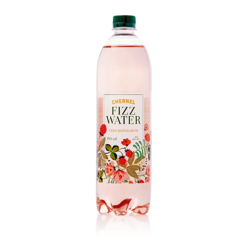 Chernel Fizz Water enyhén szénsavas üdítőital 0,75 l eper-bazsalikom