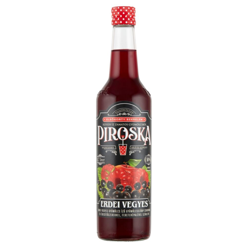 Piroska gyümölcsszörp 0,7 l erdei vegyes, édesítőszerrel
