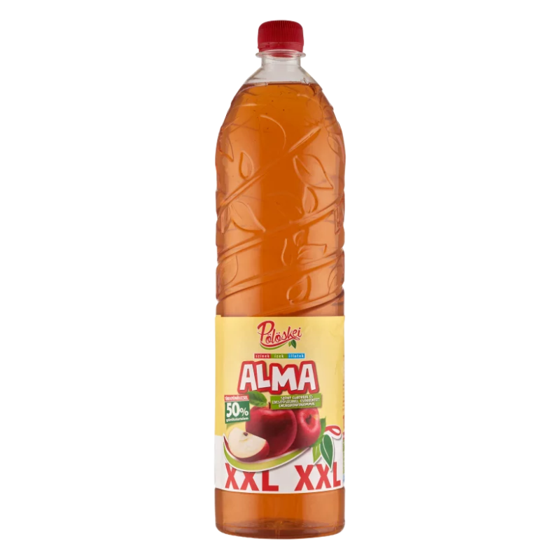 Pölöskei XXL alma ízű szörp 1,5 l cukorral és édesítőszerrel