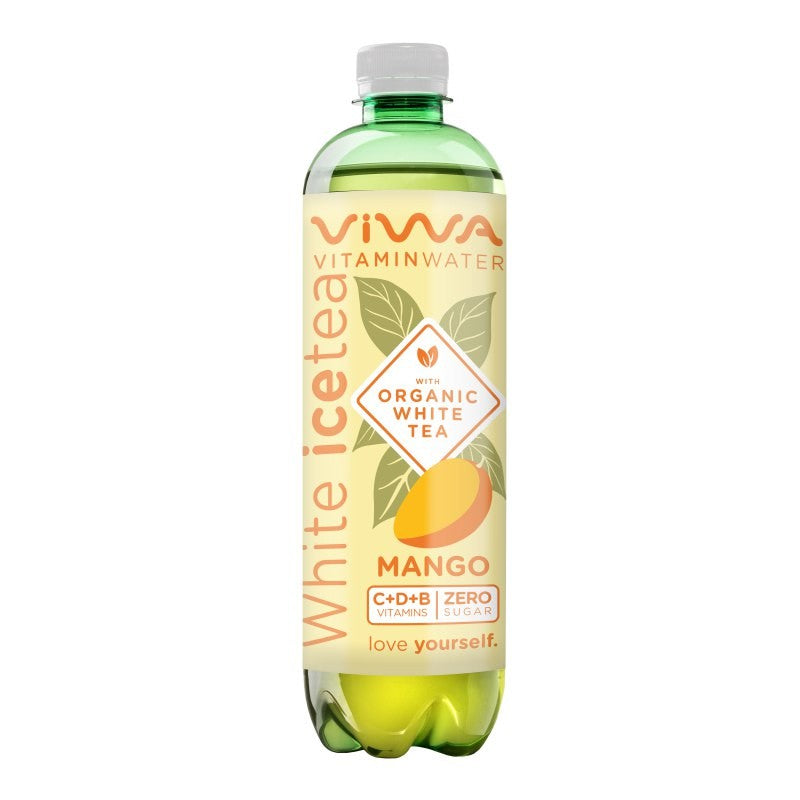Viwa Zero szénsavmentes üdítőital organikus fehér tea kivonattal 0,6 l mangó ízű